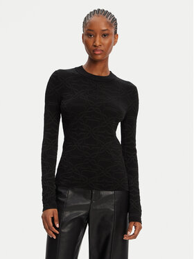 HUGO HUGO Sweater Satero 50542604 Fekete Slim Fit