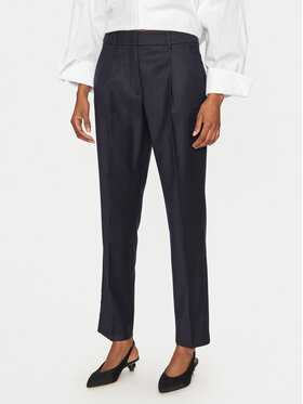 Weekend Max Mara Weekend Max Mara Pantaloni di tessuto Caldaia 2425136132 Blu scuro Straight Fit