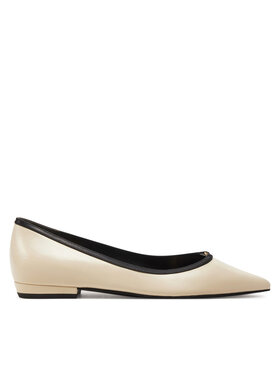 Tory Burch Tory Burch Balerinos Double T Buckle Pointed 155739 Smėlio