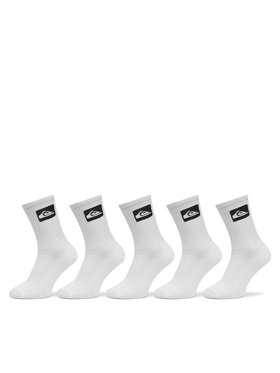 Quiksilver Quiksilver Set di 5 paia di calzini lunghi unisex EQYAA04066 Bianco