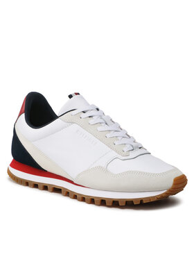 Tommy Hilfiger Tommy Hilfiger Sneakersy Elevated Runner Leather Mix FM0FM04357 Bílá