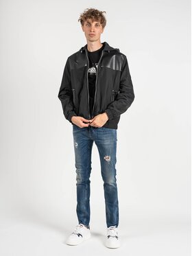 Les Hommes Les Hommes Μπουφάν μεταβατικό LLO311-250L | Windbreaker Jacket Μαύρο Regular Fit