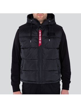 Alpha Industries Alpha Industries Kamizelka Alpha Industries Hooded Puffer Vest FD BLACK Czarny Regular Fit