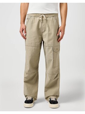 Wrangler Wrangler Spodnie materiałowe DRAWSTRING CARPENTER Brązowy Regular Fit