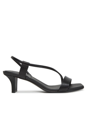 Calvin Klein Calvin Klein Sandały Heel Sandal 50 Squared Lth HW0HW02534 Czarny