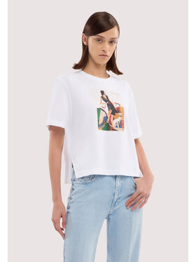 Trussardi Trussardi T-Shirt G1326200269N001 Biały Boxy Fit