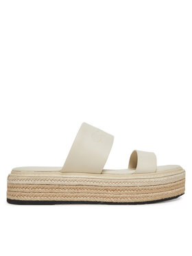 Calvin Klein Calvin Klein Еспадрили Flatform Wedge Slide - He HW0HW02374 Екрю