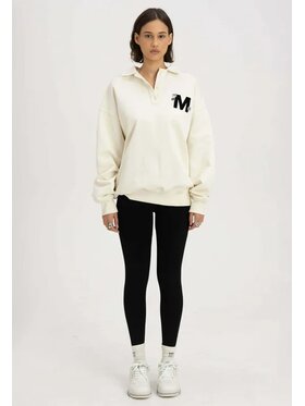 Misaga Misaga Bluza BADGE RUGBY Écru Regular Fit