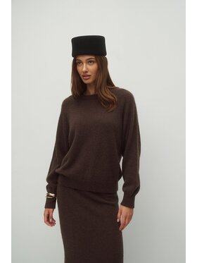 Le Collet Le Collet Sweter AVILA Brązowy Oversize
