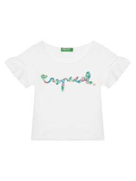 United Colors Of Benetton United Colors Of Benetton T-Shirt 38V4G10JI Biały Regular Fit