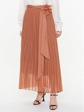 Dixie Dixie Плисирана пола G319V007A Кафяв Regular Fit