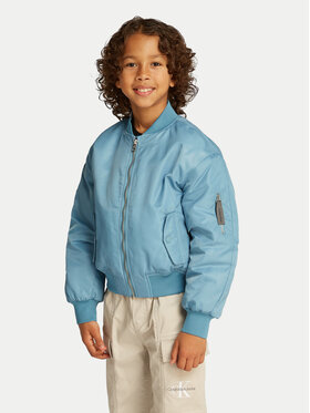 Calvin Klein Jeans Calvin Klein Jeans Bunda bomber IB0IB02254 Modrá Regular Fit