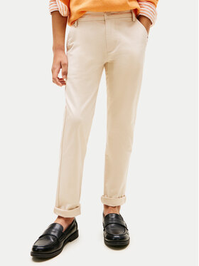 Tommy Hilfiger Tommy Hilfiger Hlače iz tkanine KB0KB09638 Bež Regular Fit