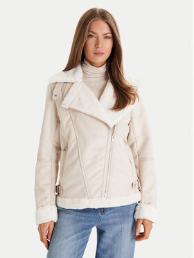 Morgan Morgan Geacă din imitație de piele 242-GSAPA Bej Regular Fit