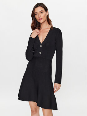 Armani Exchange Armani Exchange Trikotāžas kleita 6RYA1F YMH6Z 1200 Melns Regular Fit