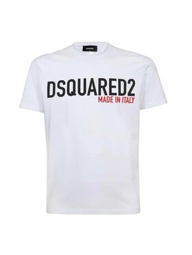 Dsquared2 Dsquared2 T-Shirt S74GD0828 S22427 100 Biały Regular Fit