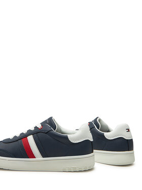 Tommy Hilfiger Superge Stripe Low Cut Lace-Up Sneaker T3X9-33851-1269 S Mornarsko Modra