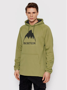 Burton Burton Funkčná mikina Crown 22024100300 Zelená Regular Fit