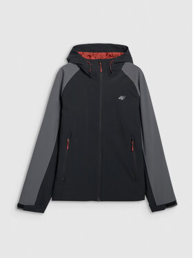 4F 4F Kurtka przejściowa MIDSHOP TEXTILE Szary Regular Fit
