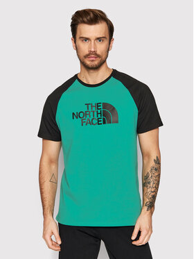 The North Face The North Face T-Shirt Raglan Easy NF0A37FV Grün Regular Fit