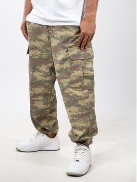 Jigga Wear Jigga Wear Spodnie cargo Spodnie Rip-Stop Taktyczne Outdoor Militarne Bojówki Męskie Zielone Camo Jigga Wear M LONG Zielony Regular Fit