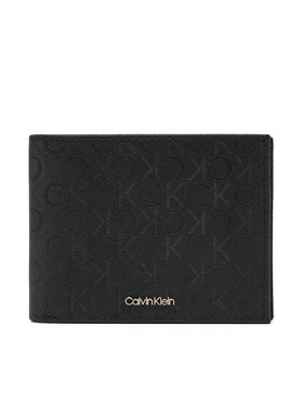 Calvin Klein Calvin Klein Liels vīriešu maks Ck Must Mono Bifold 5cc W/Coi K50K512703 Melns