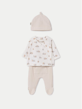Mayoral Mayoral Комплект блуза и ританки 9906 Бежов Regular Fit