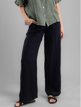 Perso Perso Spodnie damskie PTE255039F Granatowy Regular Fit
