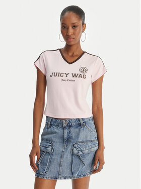 Juicy Couture Juicy Couture T-Shirt Juicy Wag JCWCT126319 Różowy Slim Fit