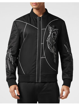 Plein Sport Plein Sport Kurtka bomber 273 Czarny Regular Fit