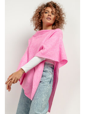Tessita Tessita Ponczo T419/4/OneSize Różowy Loose Fit