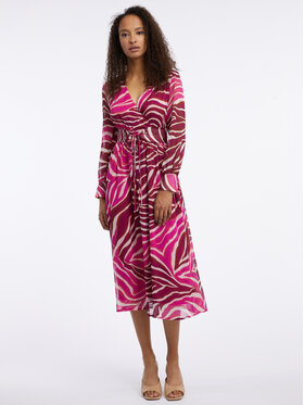 Orsay Orsay Sukienka 471727317000__38 Bordowy Regular Fit