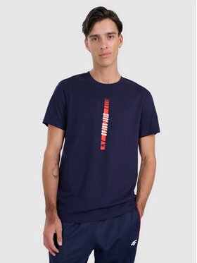 4F 4F T-Shirt 4FRAW25TTSHM3225-31S Granatowy Regular Fit