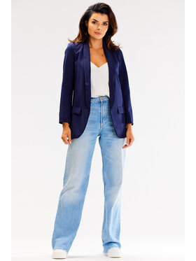 Awama Awama Giacca da abito A621 Blu scuro Basic Fit
