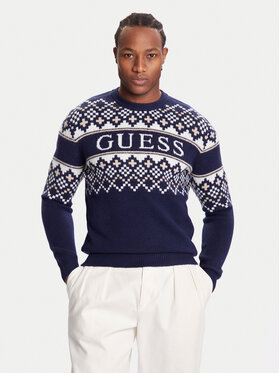 Guess Guess Pulover M5BR61 Z4142 Mornarsko modra Regular Fit