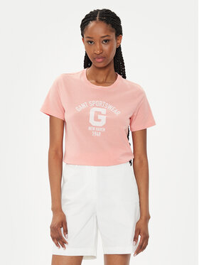 Gant Gant T-Shirt Logo 4200849 Korallenfarben Regular Fit