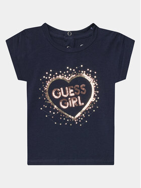 Guess Guess T-shirt K4RI25 K6YW4 Tamnoplava Boxy Fit