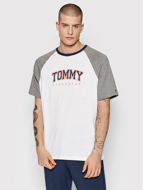 Tommy Hilfiger Tommy Hilfiger T-Shirt Cn Ss Logo UM0UM02351 Biały Regular Fit