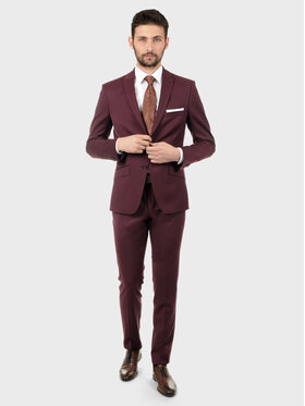 Evenemen Evenemen Garnitur SLIVEN Bordowy Slim Fit