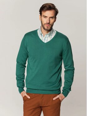 Willsoor Willsoor Sweter 71818/2 Zielony Regular Fit