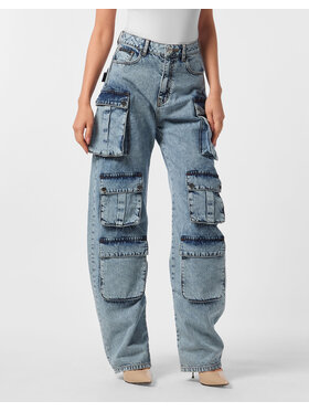PHILIPP PLEIN PHILIPP PLEIN Jeansy 24731 Niebieski jasny Cargo Fit