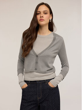 Motivi Motivi Cardigan M371W003454N0V3 Grigio Regular Fit