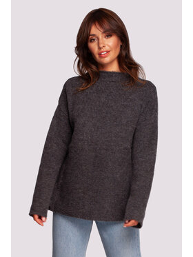 BeWear BeWear Sweter BK091 Czarny Modern Fit