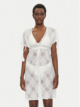 Iconique Iconique Φόρεμα παραλίας IC25-021 Λευκό Relaxed Fit