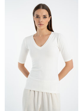 CLICK CLICK T-Shirt 72-019 Écru Close Fit