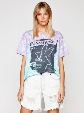 One Teaspoon One Teaspoon Tricou Fun House Boyfriend Tee 23903 Albastru Boyfriend Fit