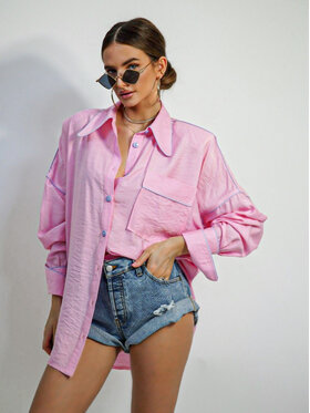 LilaLou LilaLou Koszula Mimi Różowy Oversize