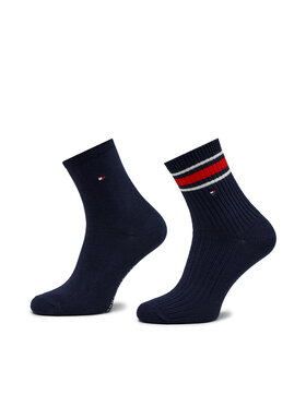 Tommy Hilfiger Tommy Hilfiger 2er-Set hohe Damensocken 701224914 Dunkelblau