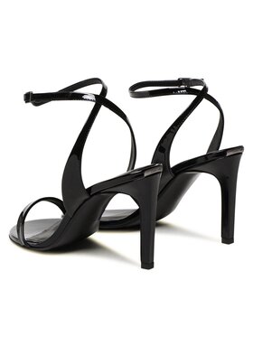 Calvin Klein Sandali Stilleto Sandal 90 - Patent HW0HW01632 Črna