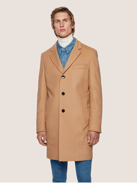 BOSS Boss Gyapjú kabát Nye2 50438689 Bézs Slim Fit
